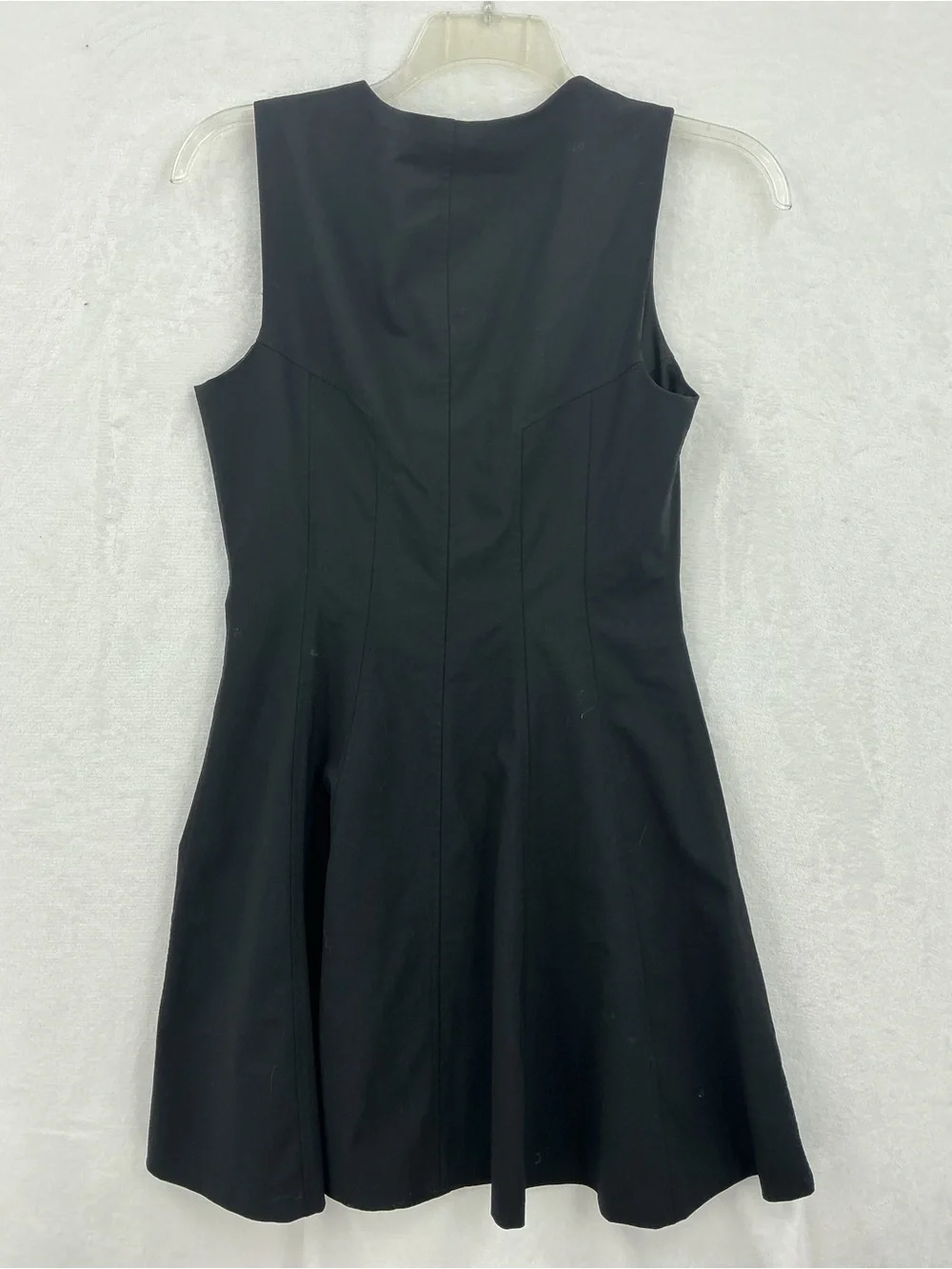 Theory Black Sleeveless Fit-and-Flare Mini Dress 899 - Picture 6 of 6